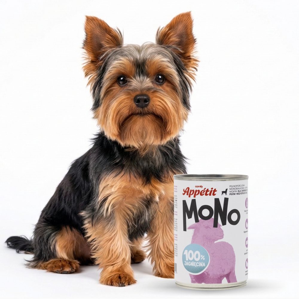 Comfy Appetit Mono Jagnięcina Monoproteinowa Karma Mokra Dla Psa Zestaw 6 sztuk 400g